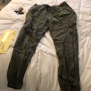 Olive green cargo joggers great condition